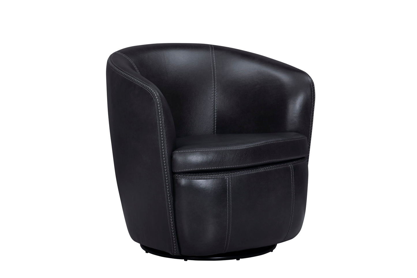 Barolo - 100% Italian Leather Swivel Club Chair (Set of 2)