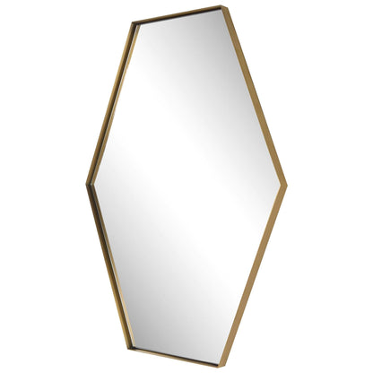 Ankara - Brass Hexagon Mirror