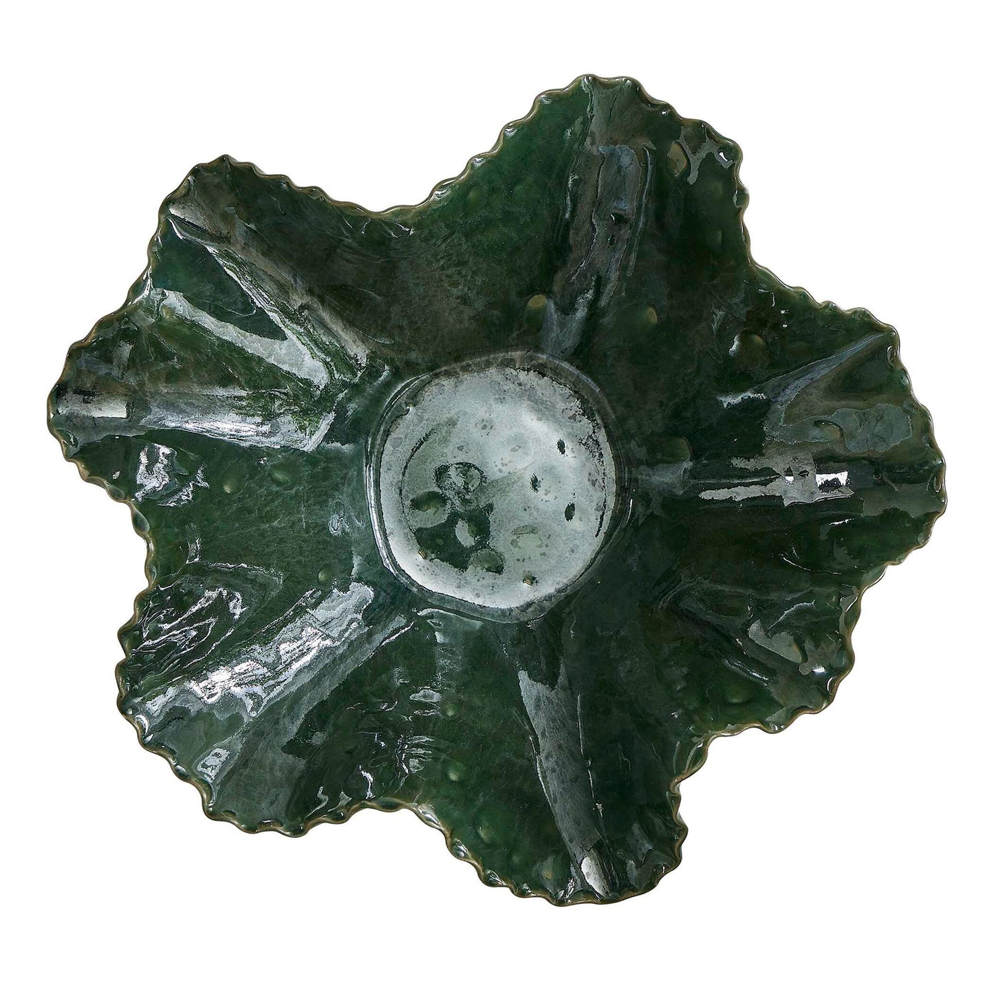 Verdant Bloom - Outdoor Bowl - Emerald Green