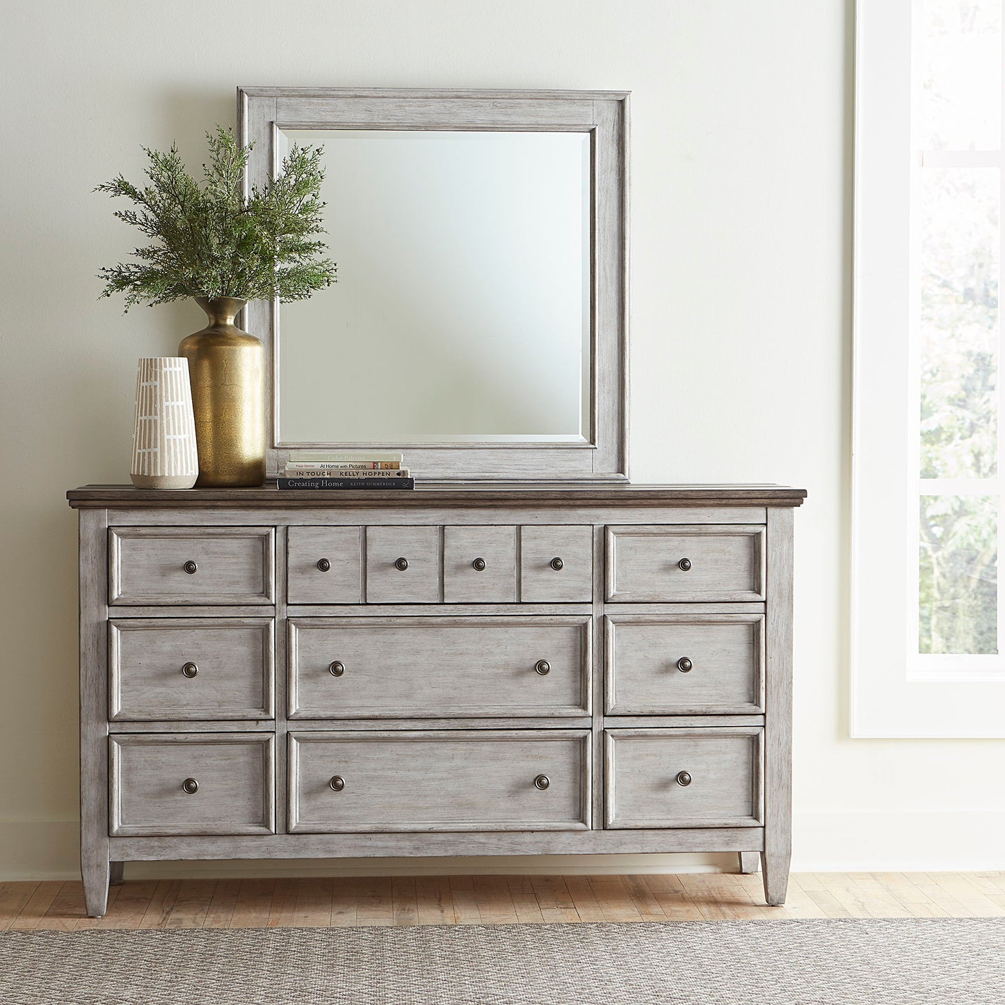 Heartland - Panel Bed, Dresser & Mirror