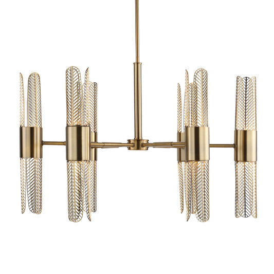 Cret - 12 Light Brass Chandelier - Bronze