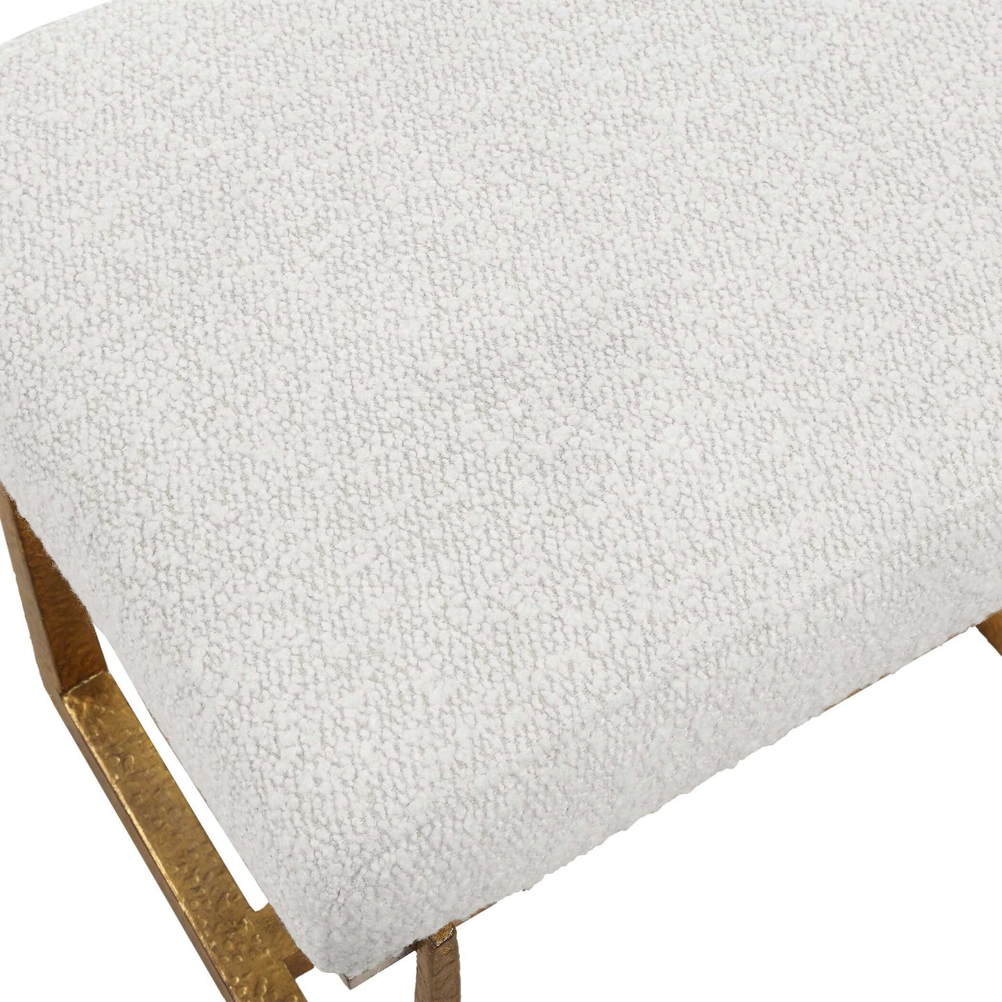 Midas - Small Bench - Gold / White