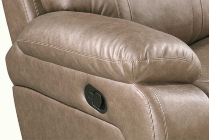 Theon - Manual Reclining Sofa With Drop Down Table - Stokes Toffee