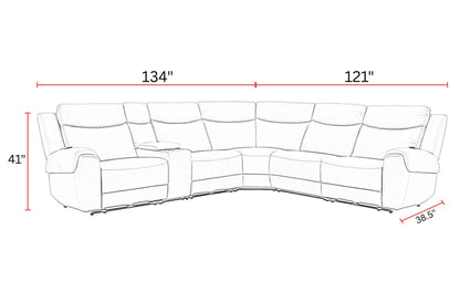 Momentum - Modular Power Reclining Sectional With Power Adjustable Headrests