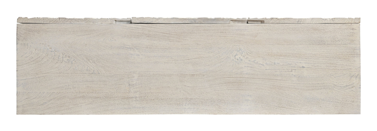 Triolia - Three Door Credenza - Weathered White