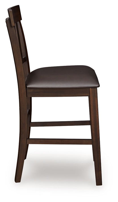 Haddigan - Upholstered Barstool (Set of 2) - Dark Brown