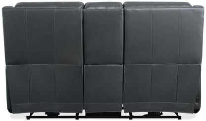 MS - Nelson Zero Gravity Power Console Loveseat With Power Headrests And Lumbar - Black