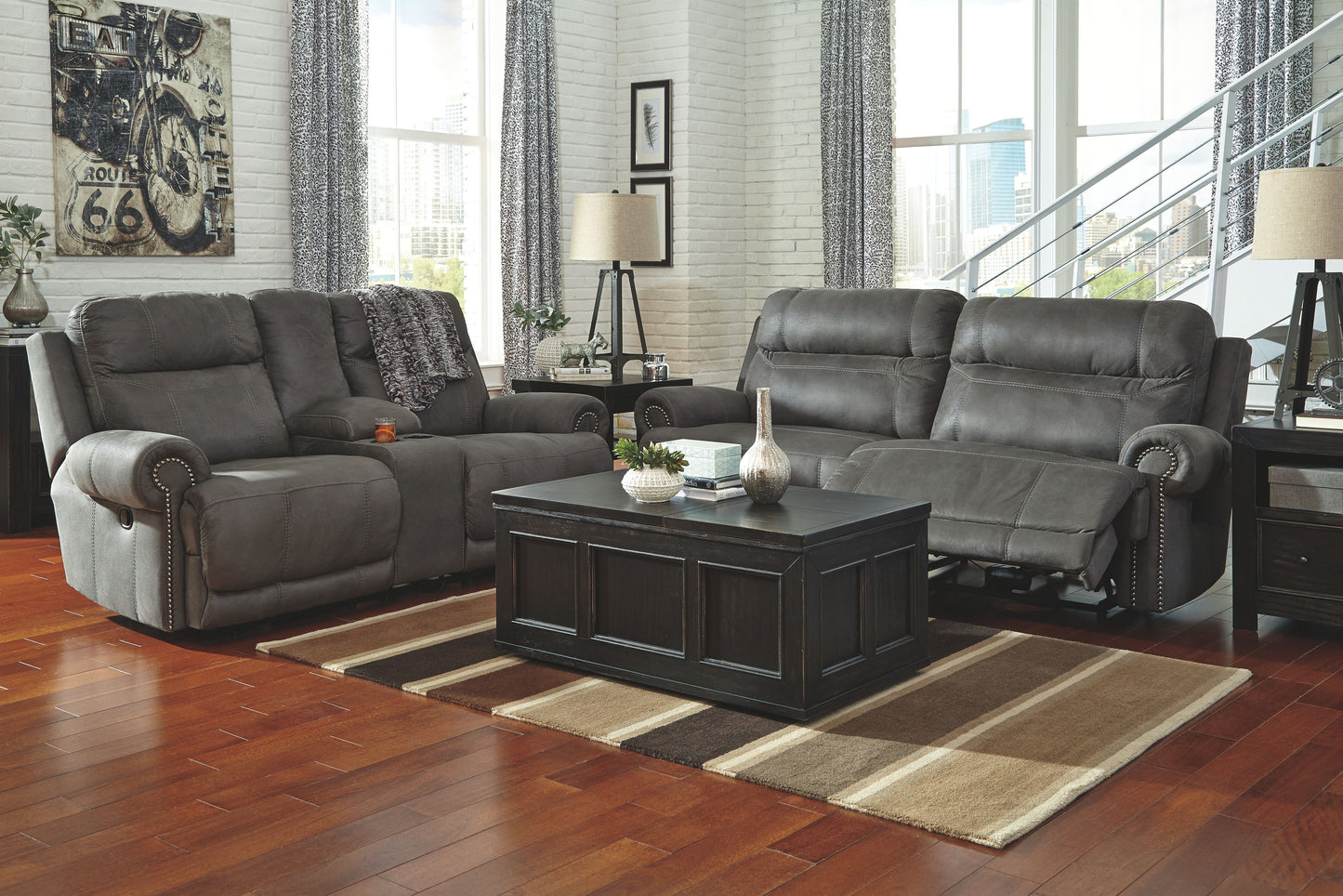 Austere - Gray - 2 Seat Reclining Sofa