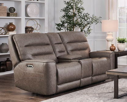 Lawson - Power Zero Gravity Tilt Console Loveseat P2 - Sydney Brunette