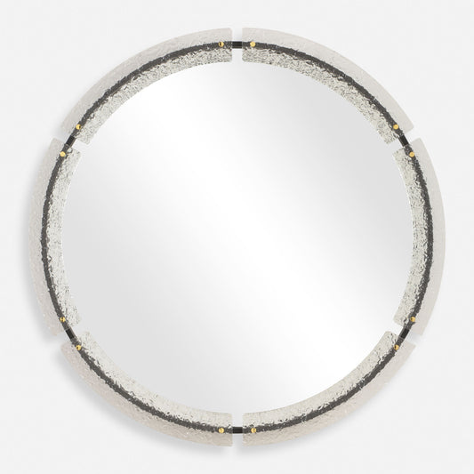 Crystalline - Round Mirror - White