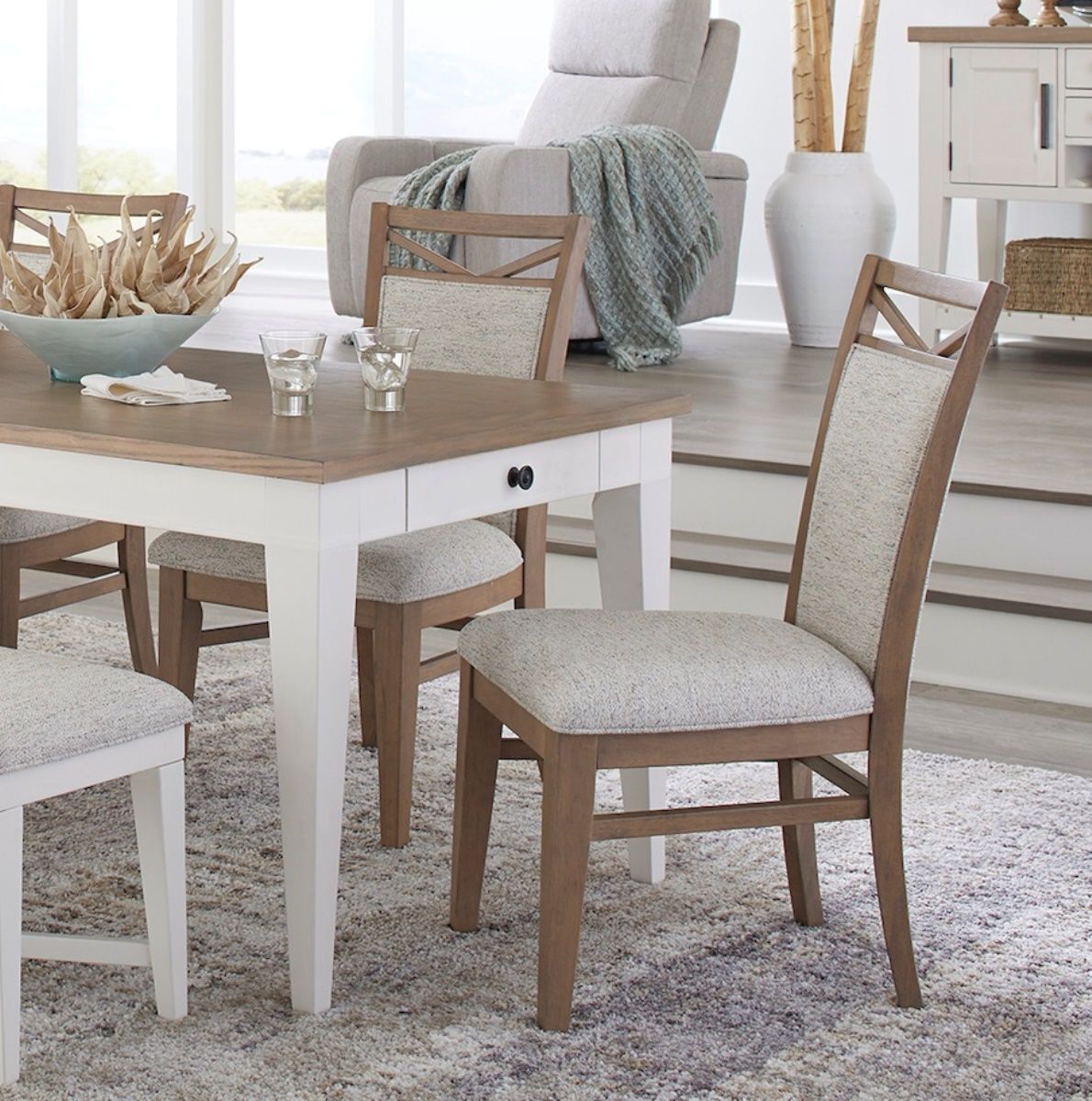 Americana Modern Dining - Upholstered Dining Chair (Set of 2) - Cotton White