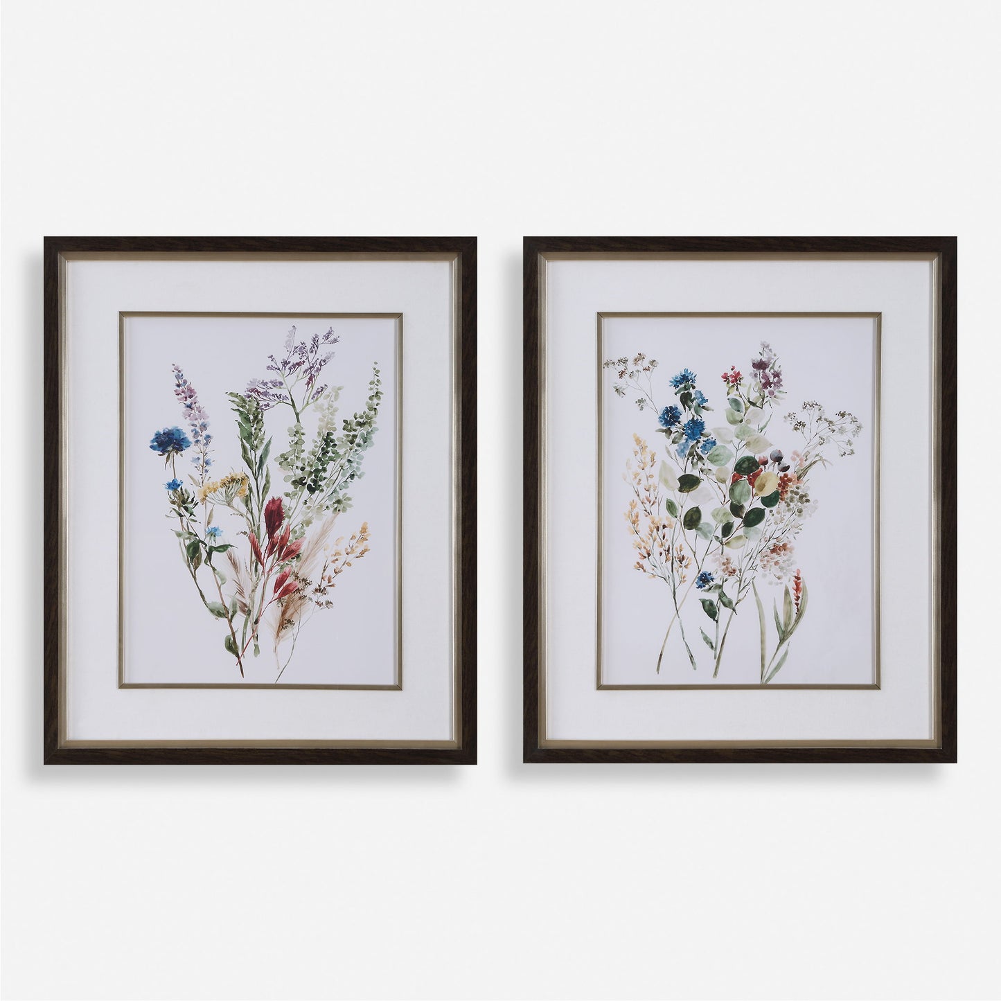 Delicate Flowers - Framed Prints (Set of 2)