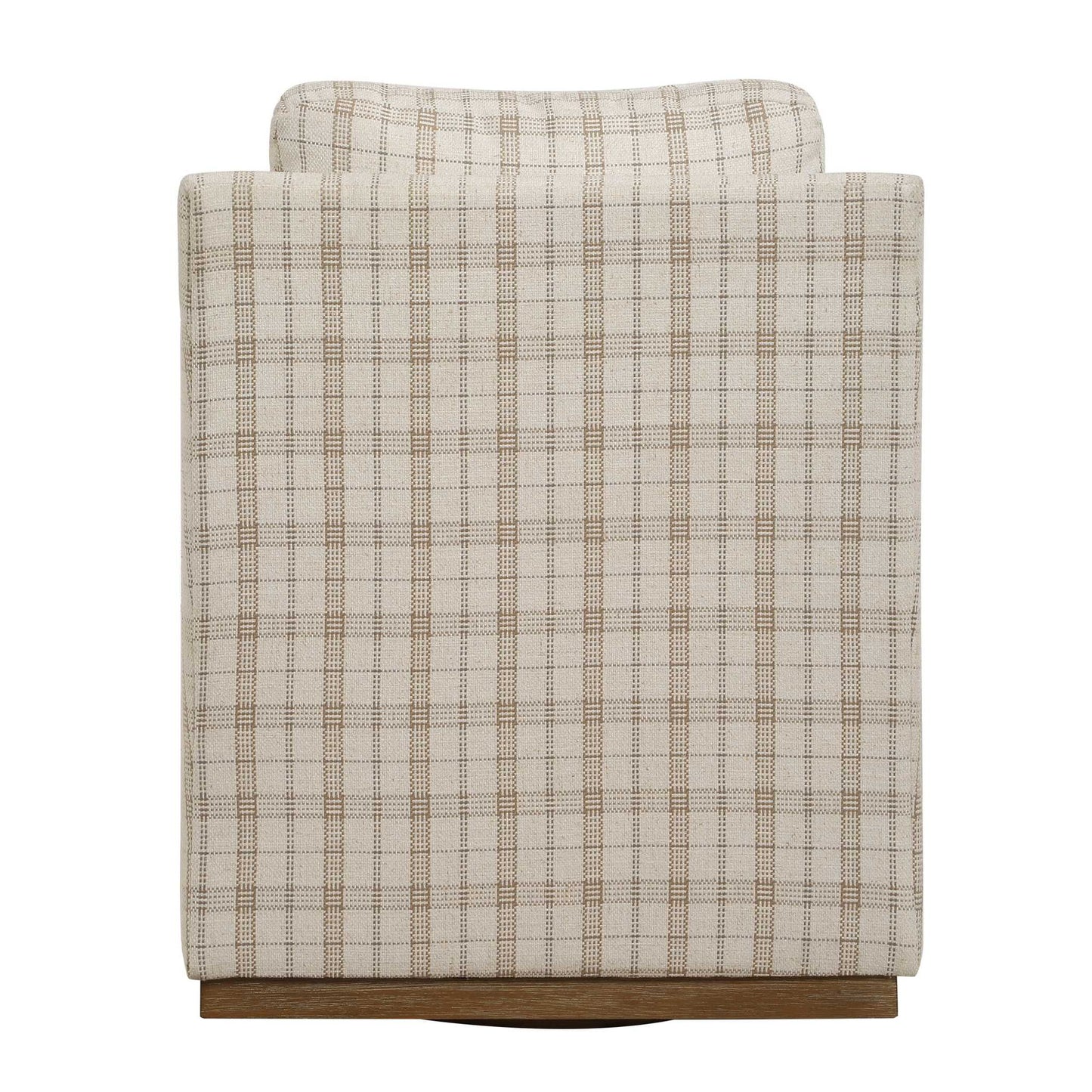 Basie - Casual Linen Swivel Chair - White