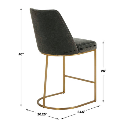 Hanni - Counter Stool - Charcoal