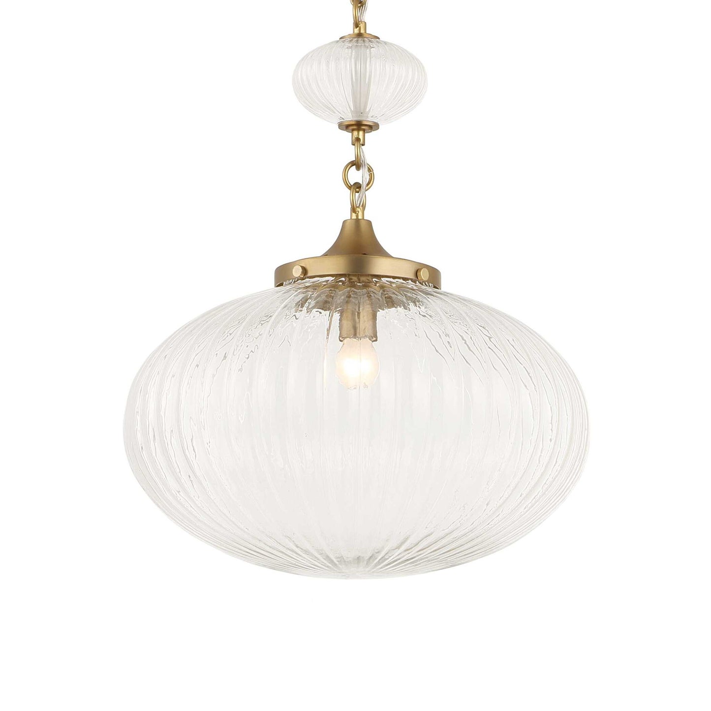 Bellaire - 1 Light Glass Shade Pendant - Gold