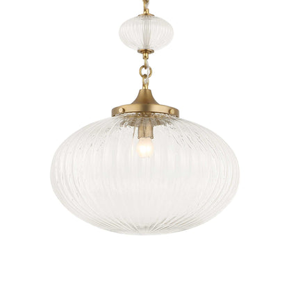 Bellaire - 1 Light Glass Shade Pendant - Gold