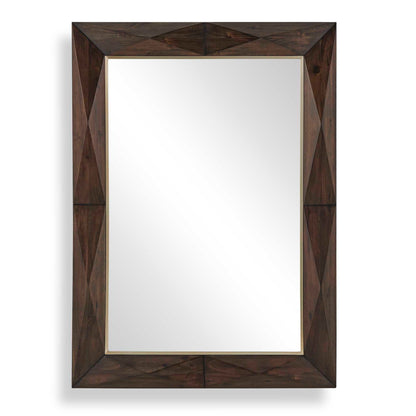 Diamond In The Rough - Wood Mirror - Gold / Woodtone