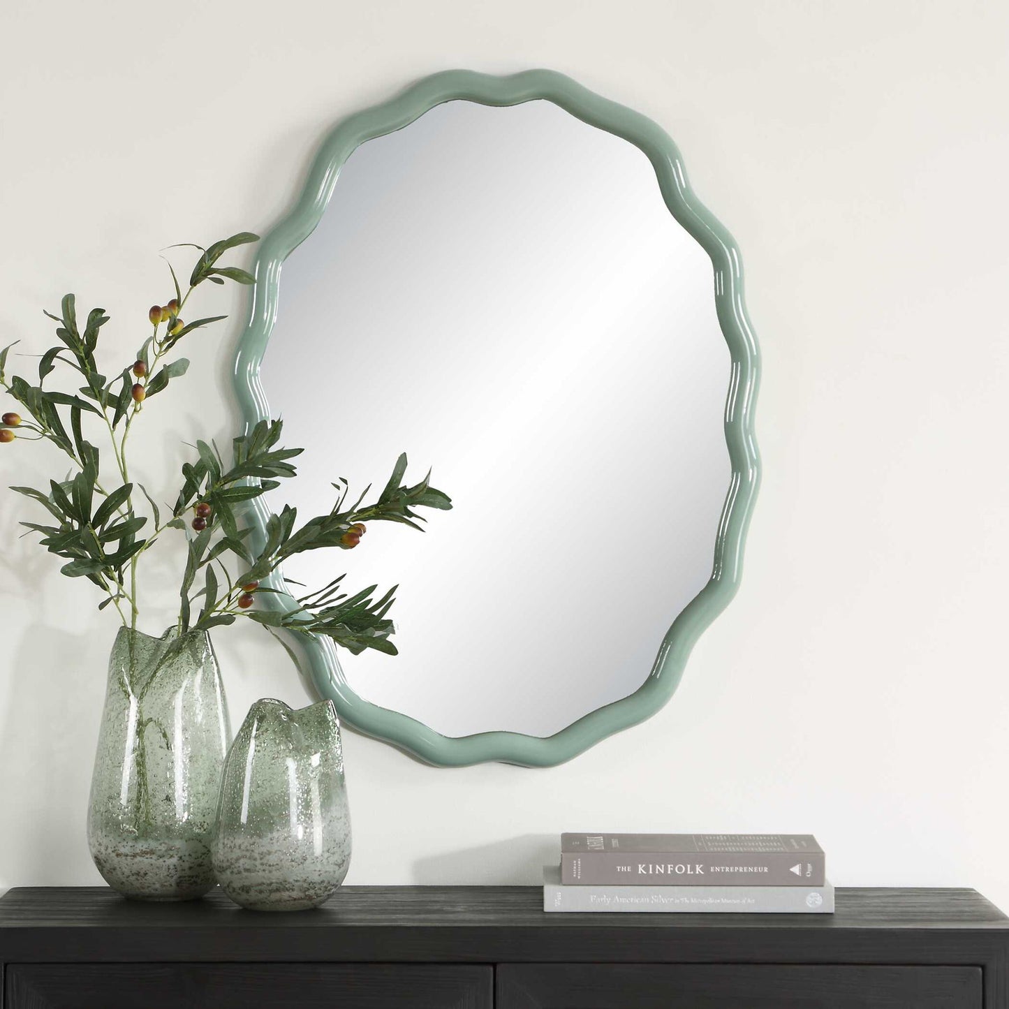 Isly - Robin's Egg Oval Mirror - Blue
