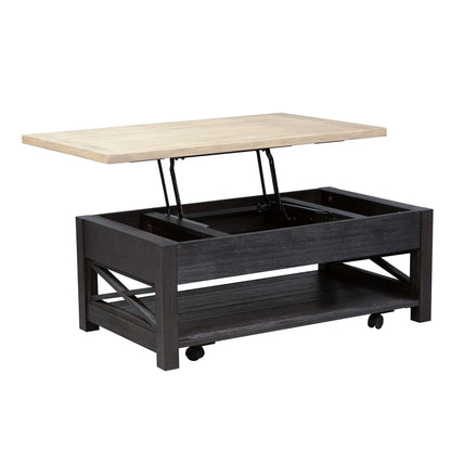 Heatherbrook - Lift Top Cocktail Table - Black