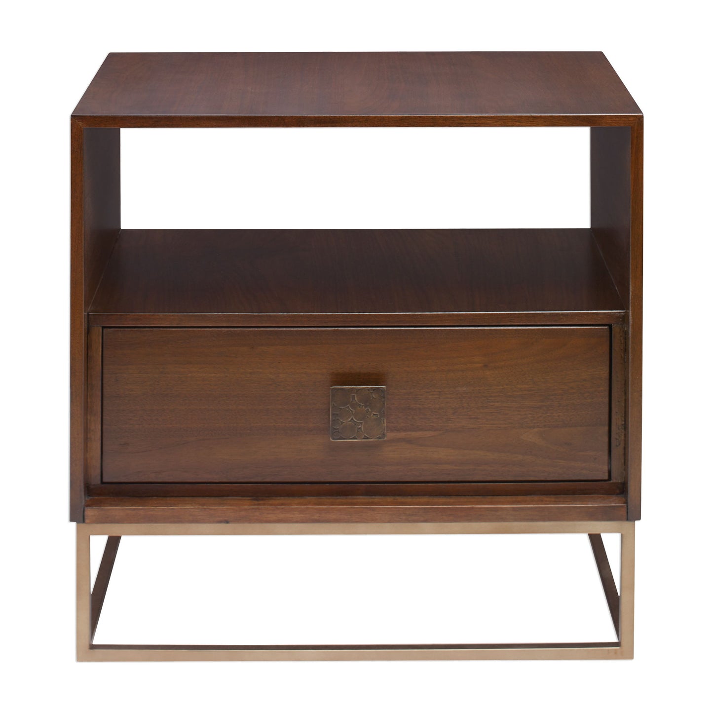 Bexley - Walnut Side Table - Dark Brown