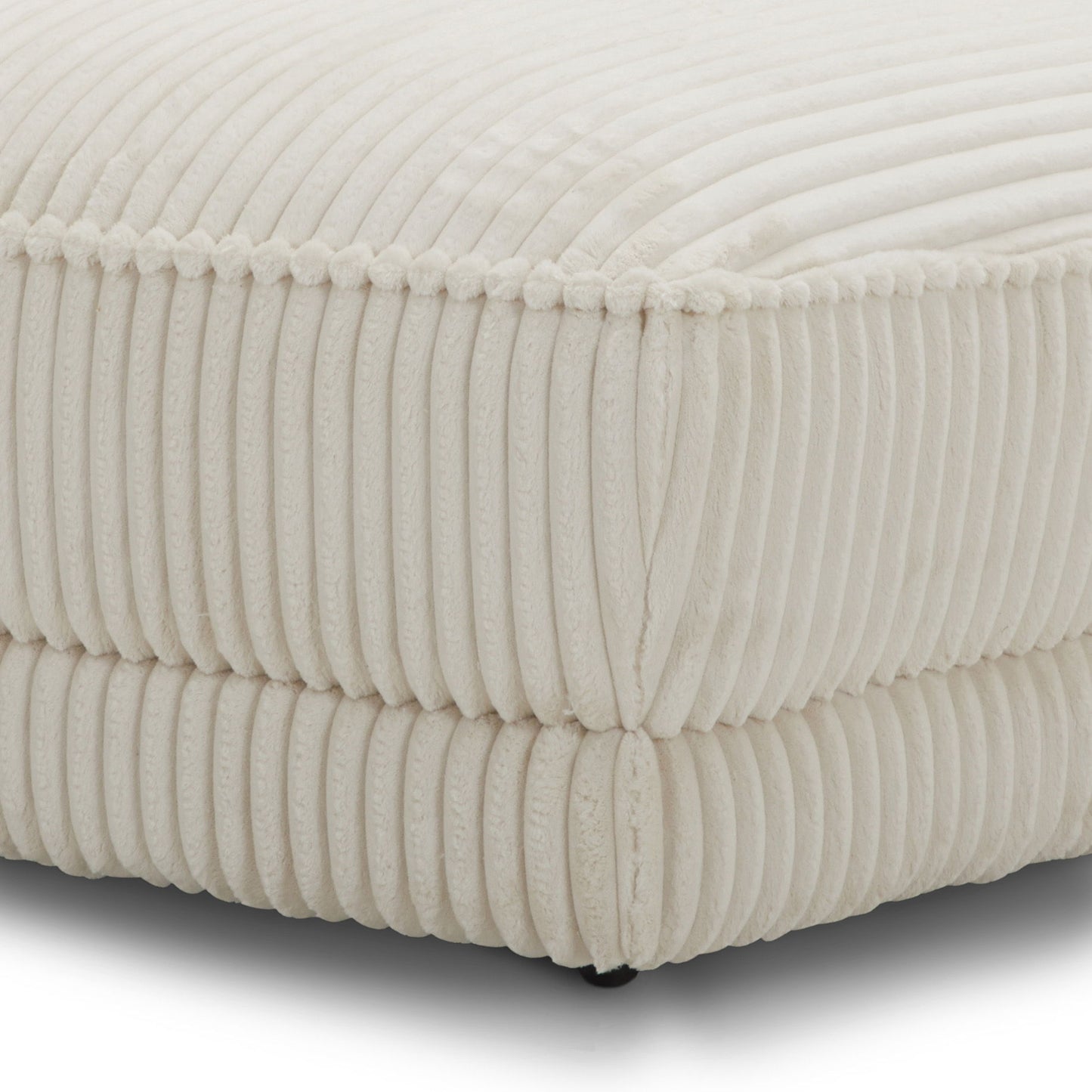 Utopia - Ottoman With Casters - Mega Ivory