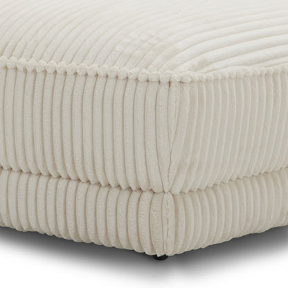 Utopia - Ottoman With Casters - Mega Ivory