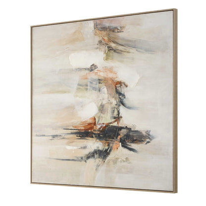 Outburst - Hand Painted Modern Art - Black / Blue / Brown / Gray / Green / Orange / Red / White / Woodtone