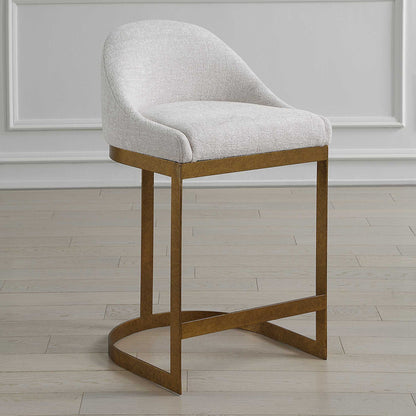 Ira - Counter Stool - Gold / Ivory