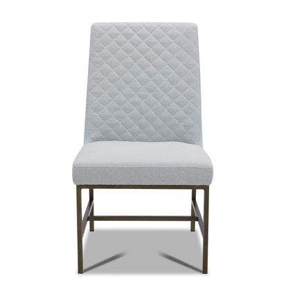 Crossings - Rectangular Dining Table With 4 Upholstered Chairs - Whitewash & Pearl Silver