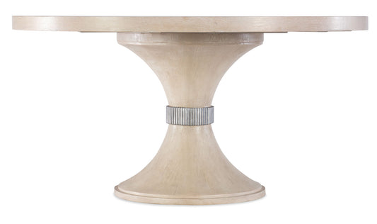 Nouvea Chic - Round Pedestal Dining Table - Light Brown / Beige