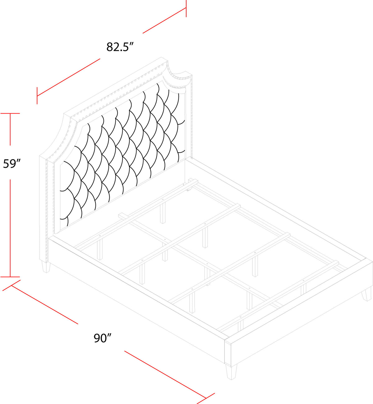 Jasmine - Upholstered Bed