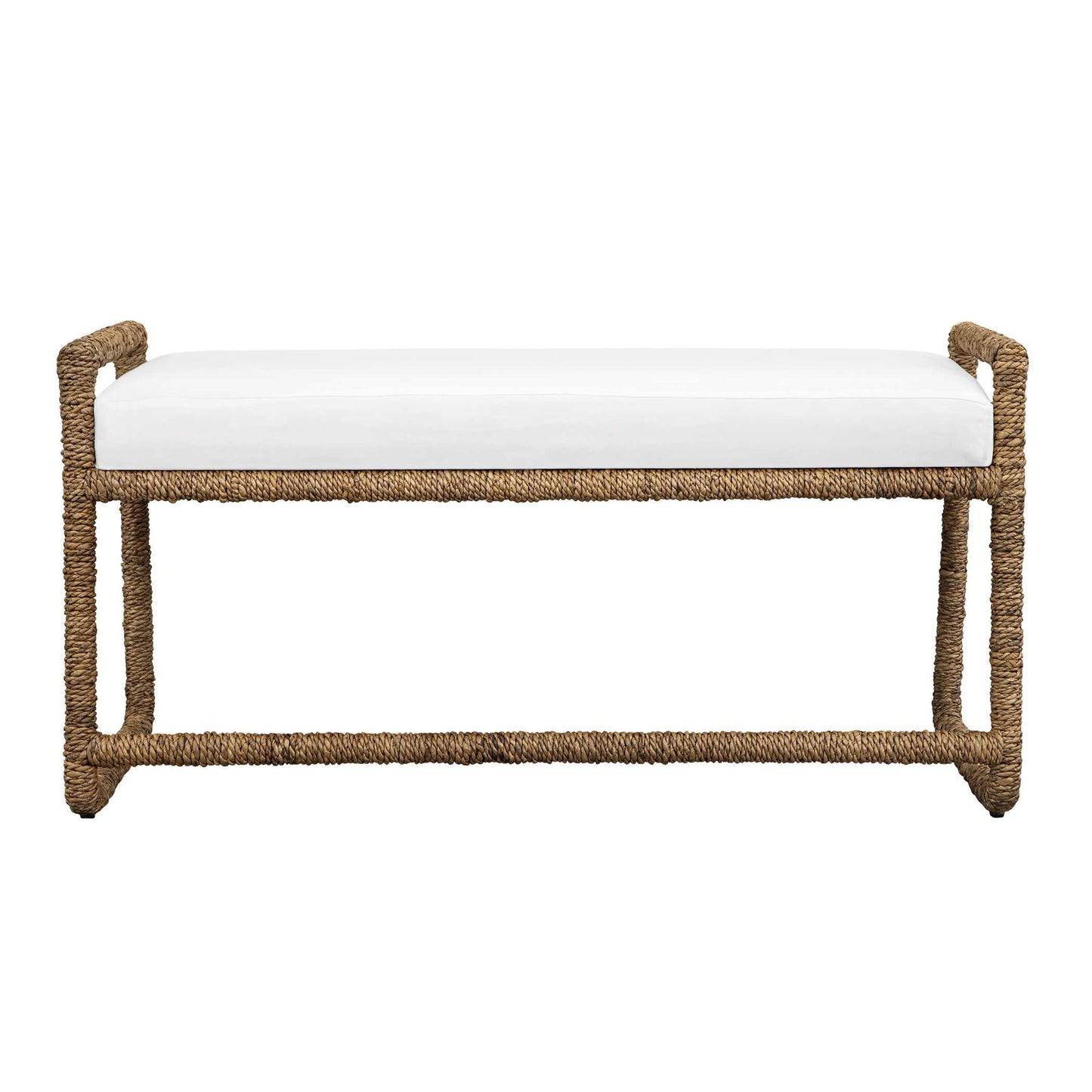 Araiza - Fabric Bench - Brown / White