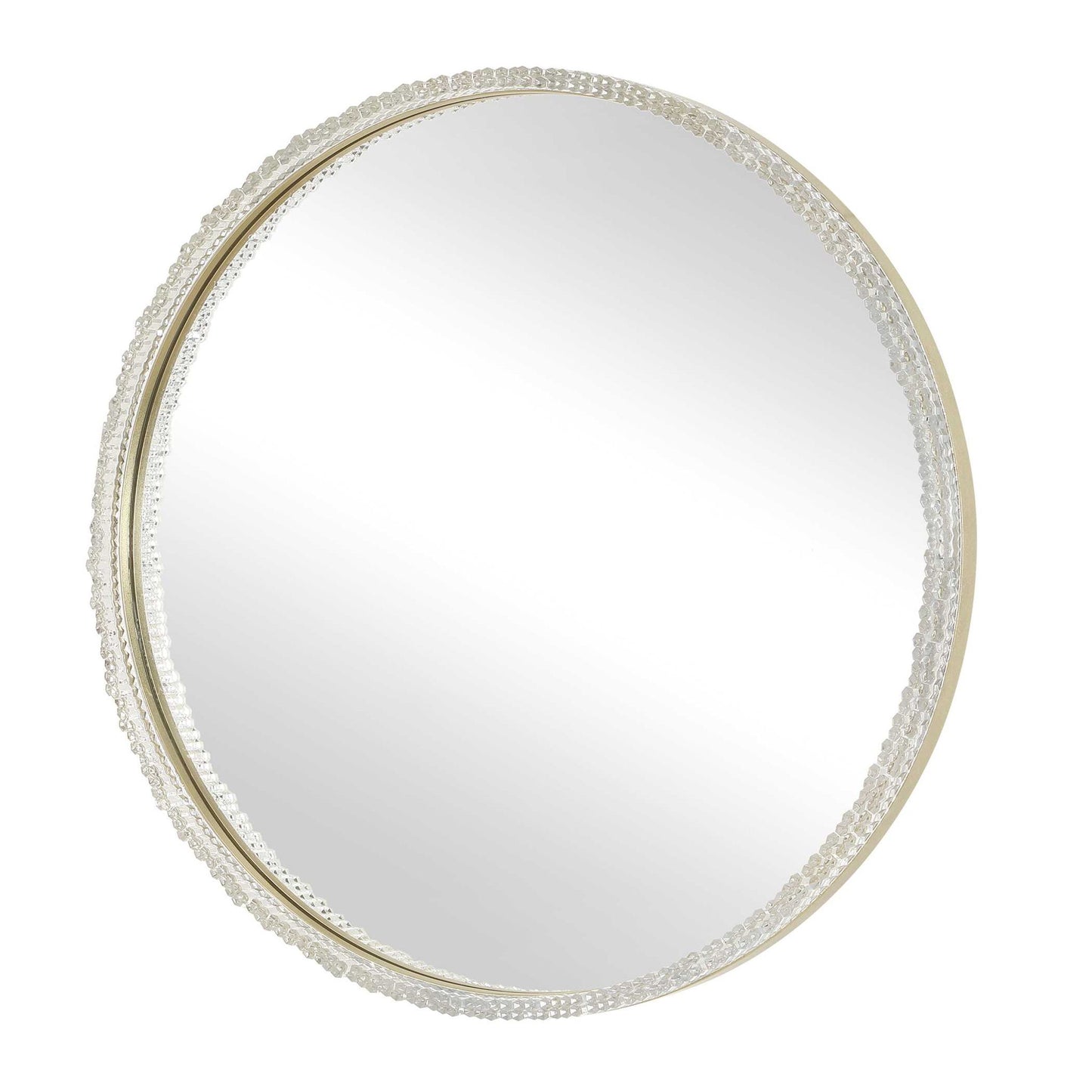 Break The Ice - Round Mirror - Gold