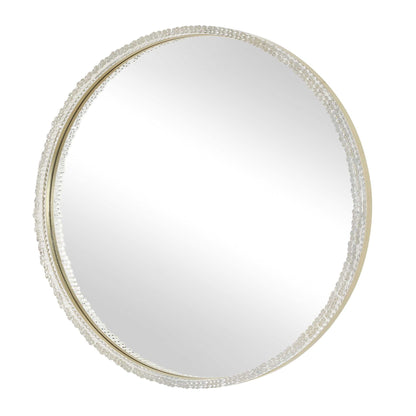 Break The Ice - Round Mirror - Gold