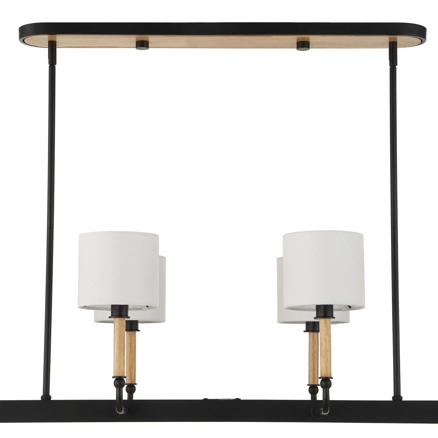 Franconia - 8 Light Pendant - Black / White