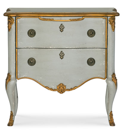 Melange - French 2-Drawer Chest - Pearl Silver