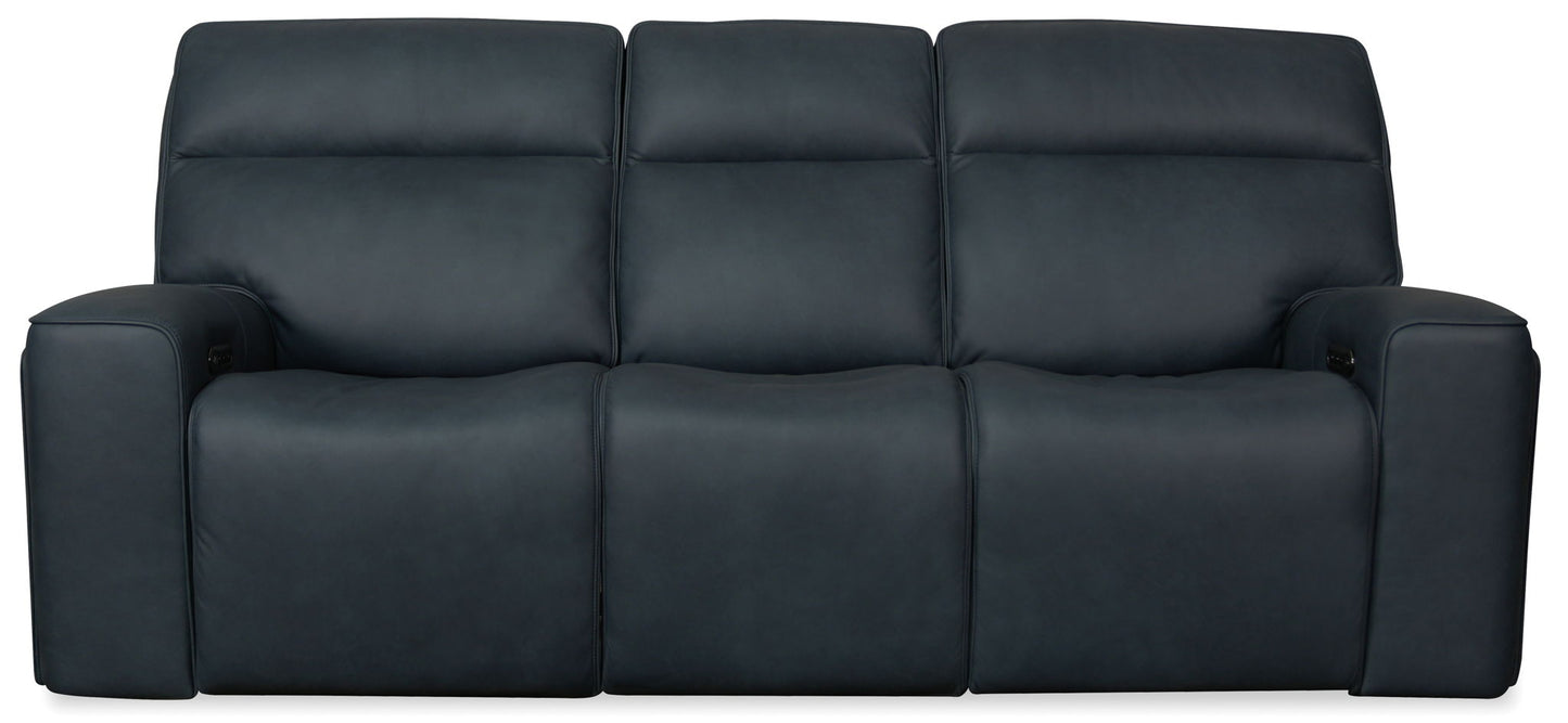 Riverton - Power Sofa With Power Headrest And Lumbar - Black