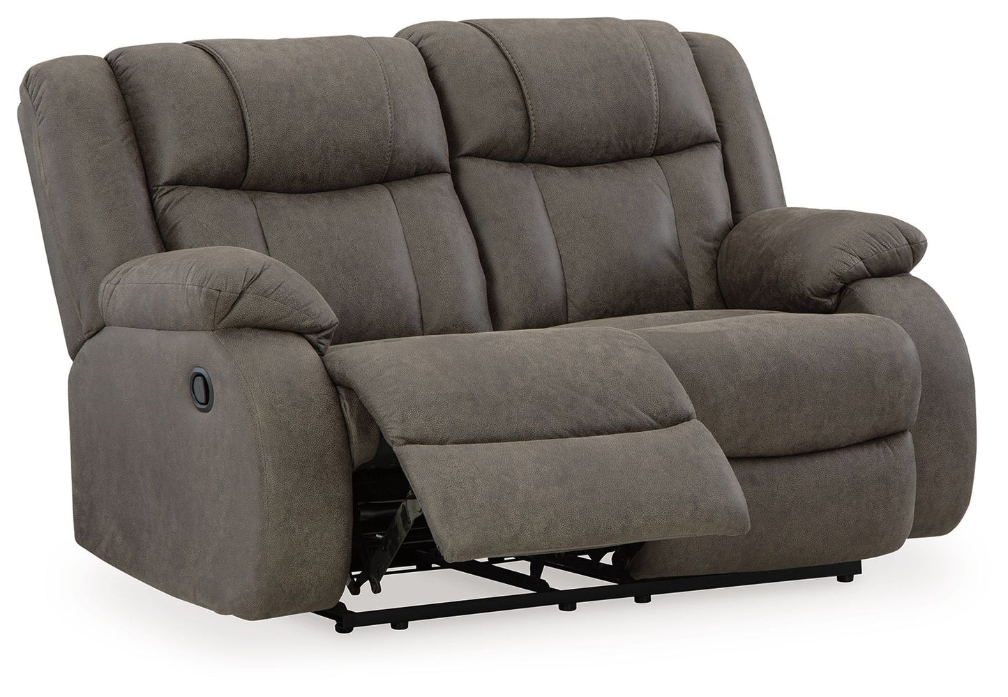 First Base - Gunmetal - Reclining Loveseat