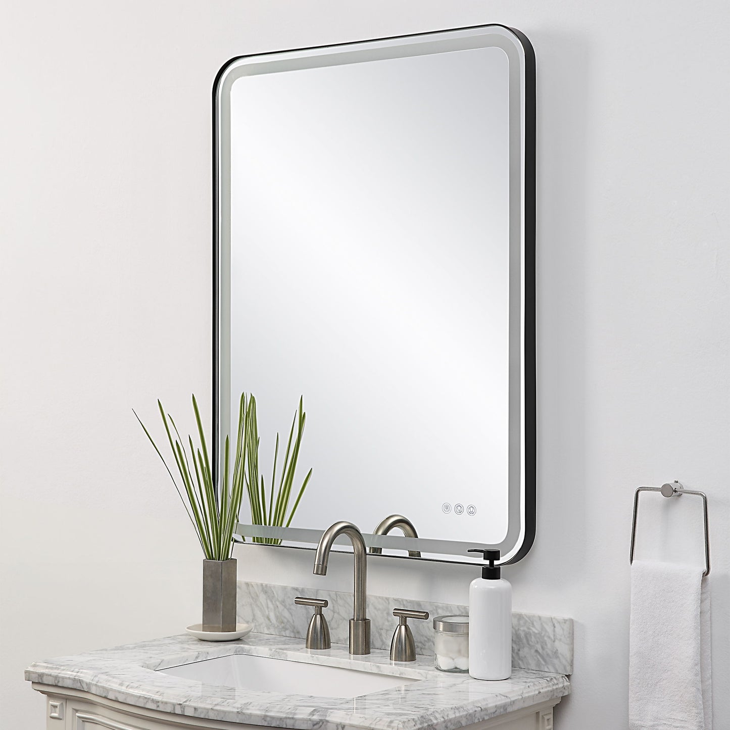 Crofton - Lighted Large Mirror - Black