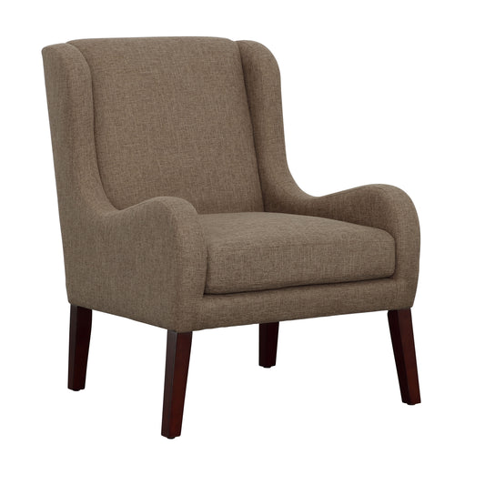 Accent Chair - Warm Latte / Chestnut Brown