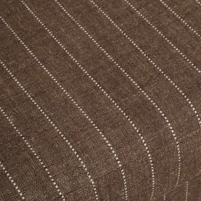 Luisa - Pinstripe Swivel Chair - Brown