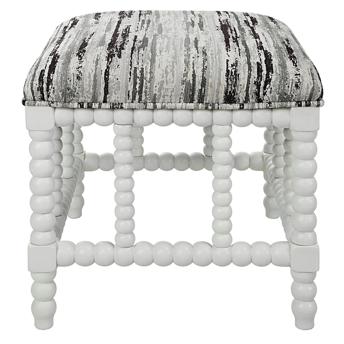 Seminoe - Uupholstered Small Bench - White & Dark Gray