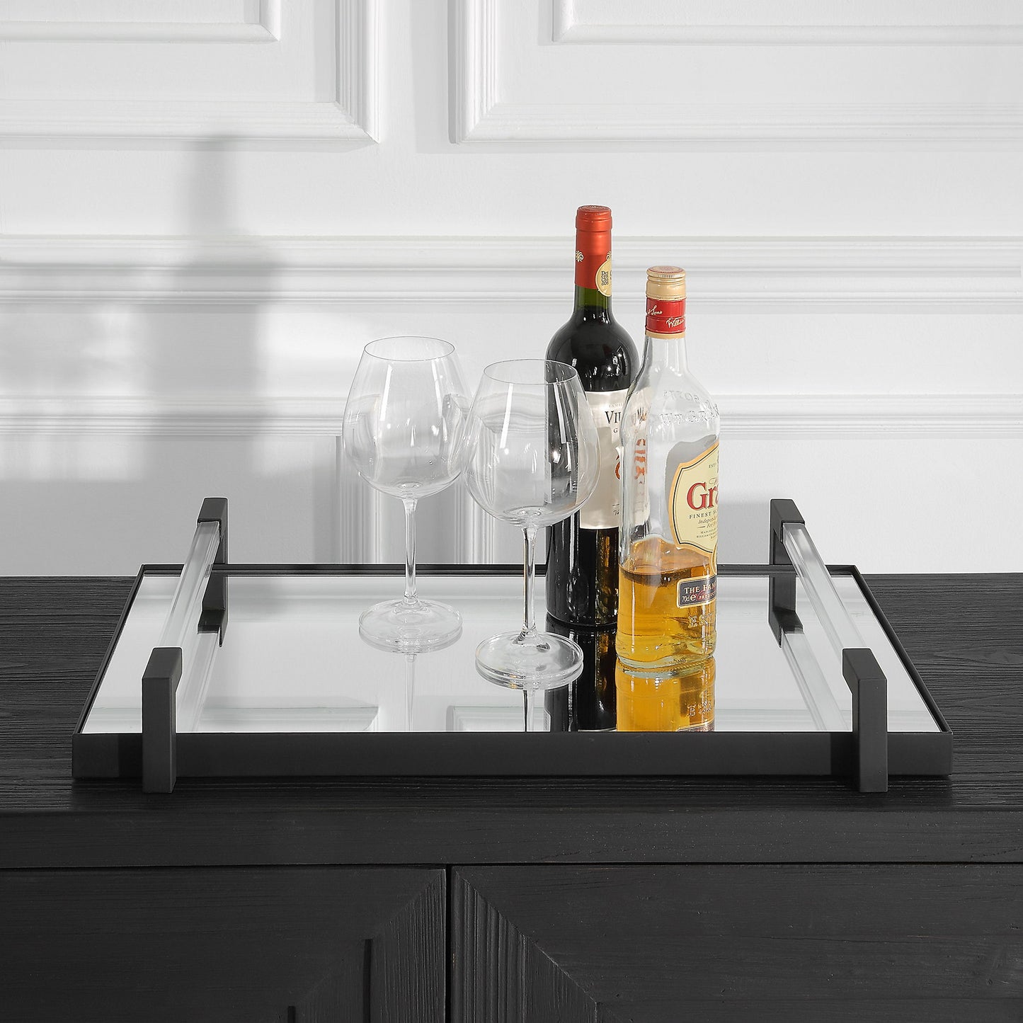 Deki - Mirrored Tray - Black