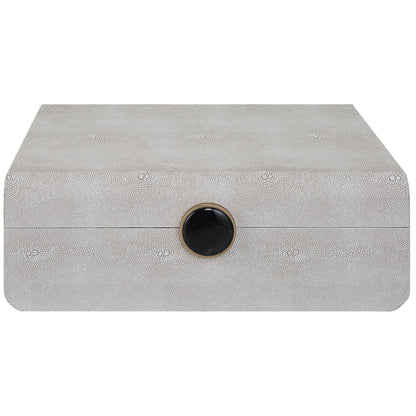 Lalique - Shagreen Box - White