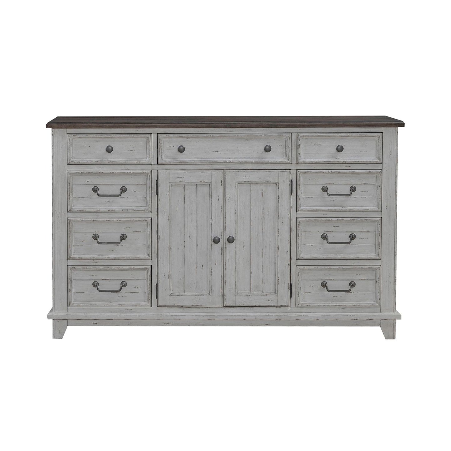 River Place - 2 Door 9 Drawer Dresser - White