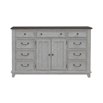 River Place - 2 Door 9 Drawer Dresser - White