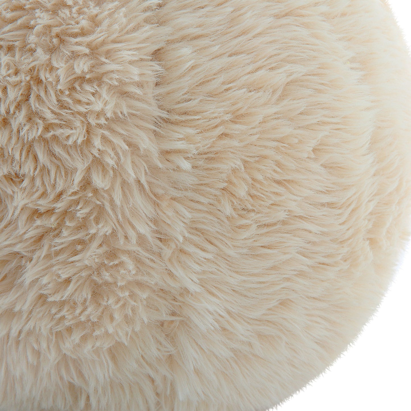 Abide - Ball Sheepskin Pillows (Set of 2) - Beige