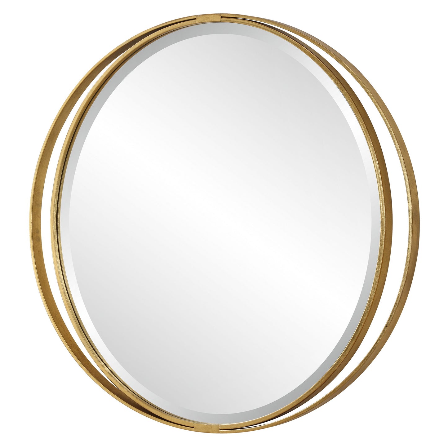 Rhodes - Gold Round Mirror