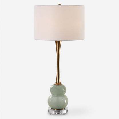 Sanctuary - Green Gray Table Lamp