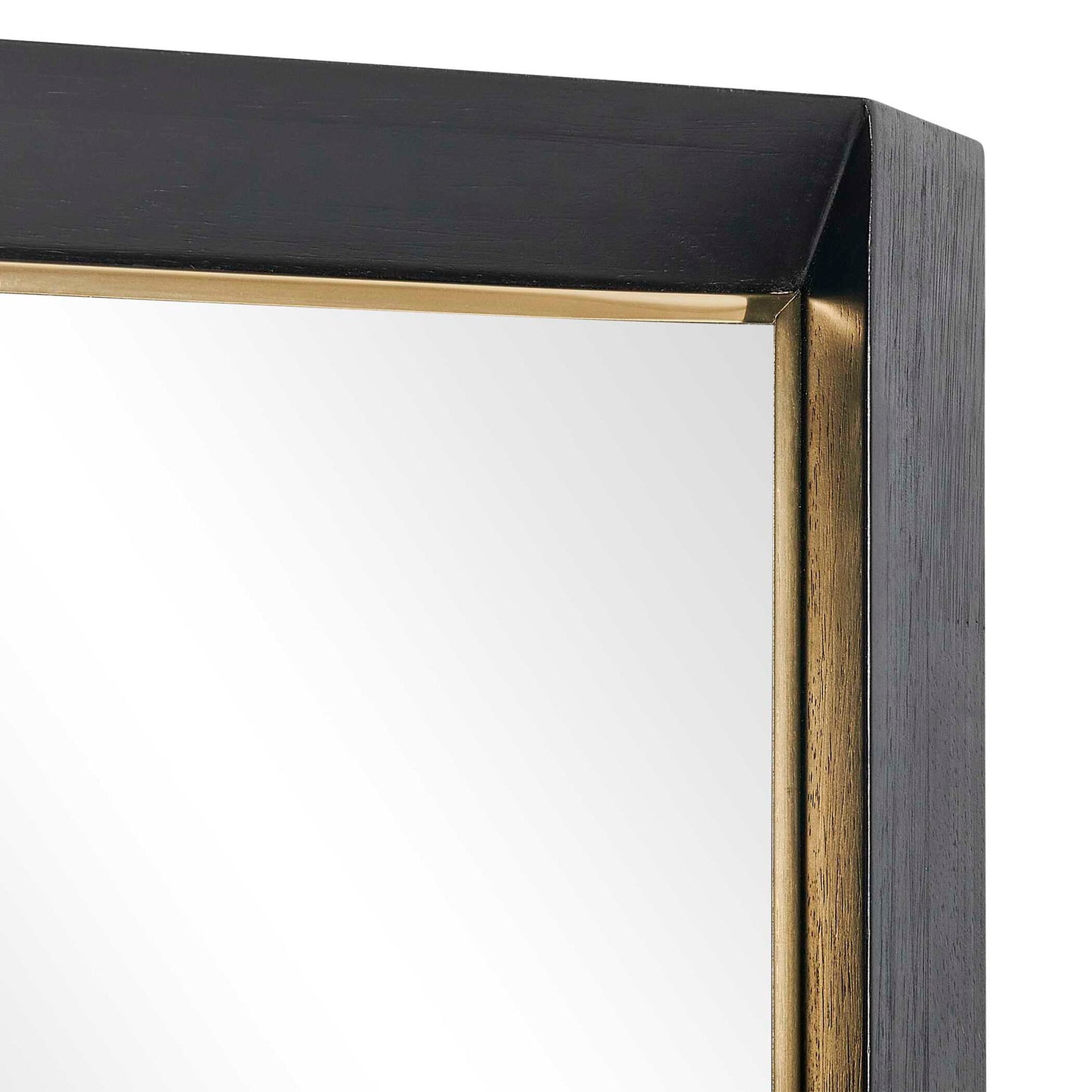 Stenton - Tall Wooden Mirror - Black